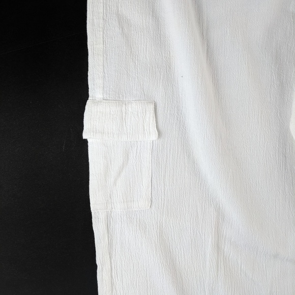 Chico's White Crinkle Cotton Palazzo Pants 2X - Picture 4 of 8